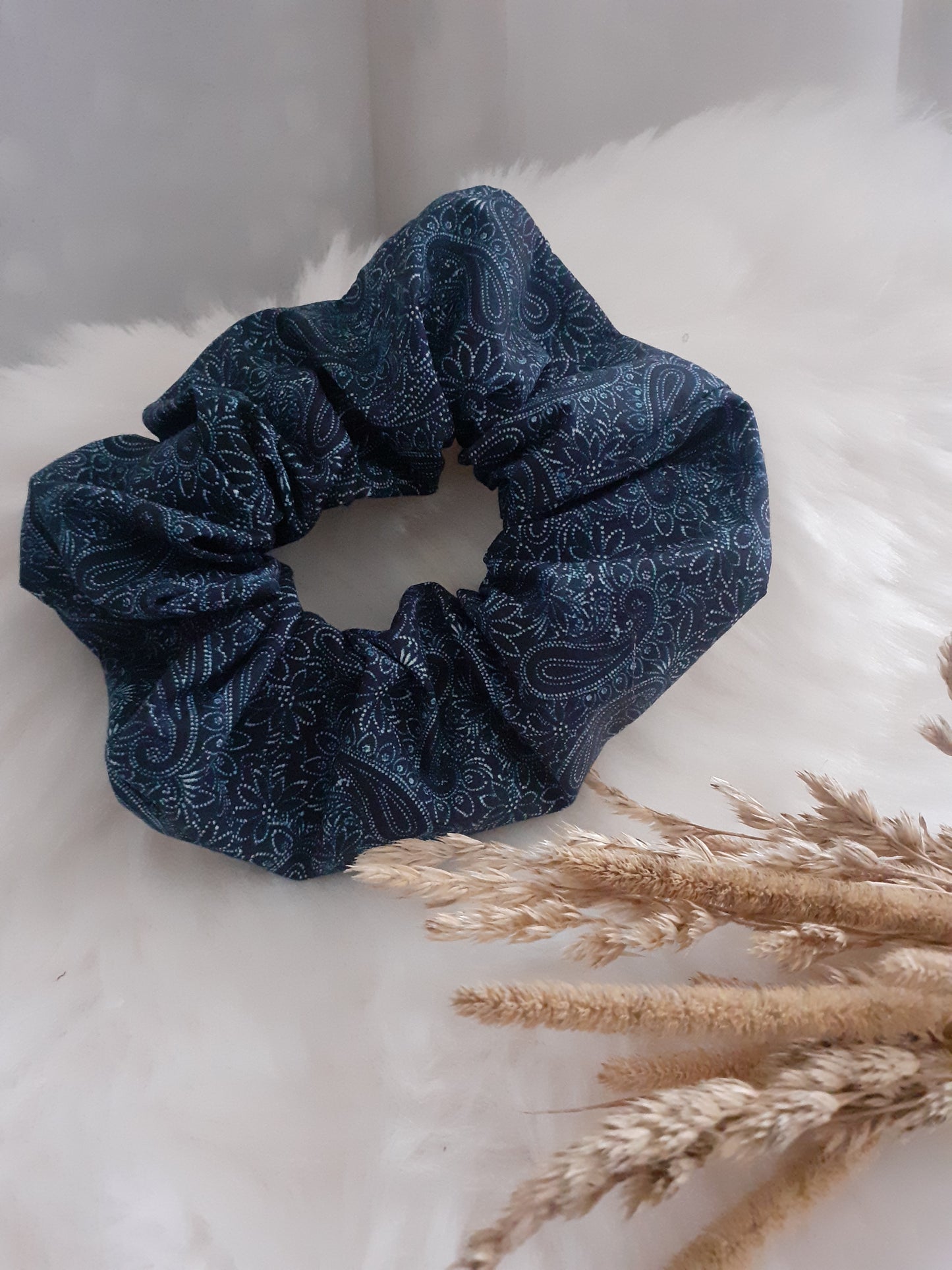 Scrunchie / Chouchou : tons bleutés