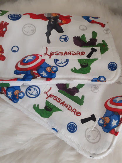 Super Heroes Napkin - Large Bib