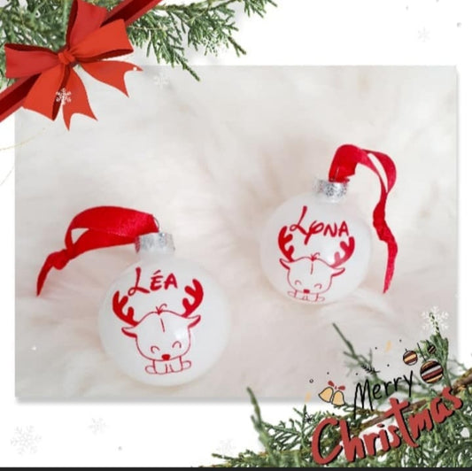 “Little reindeer” Christmas ball to personalize 