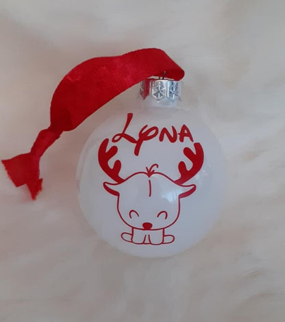 “Little reindeer” Christmas ball to personalize 