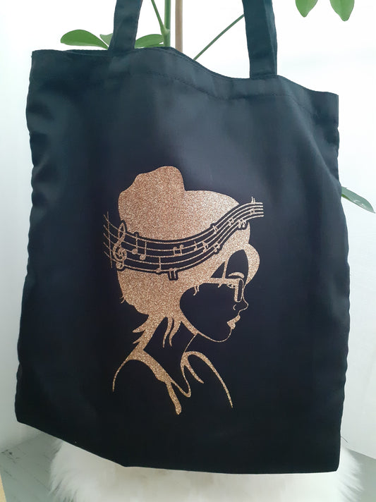 Tote bag, cotton bag “Forward the music”