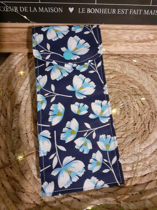 Fleurs bleues - Etui pour brosse à dents