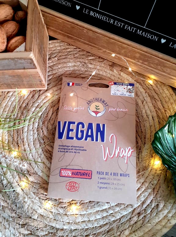 4er-Set Vegan Wrap Anotherway – Umweltfreundliche Verpackung