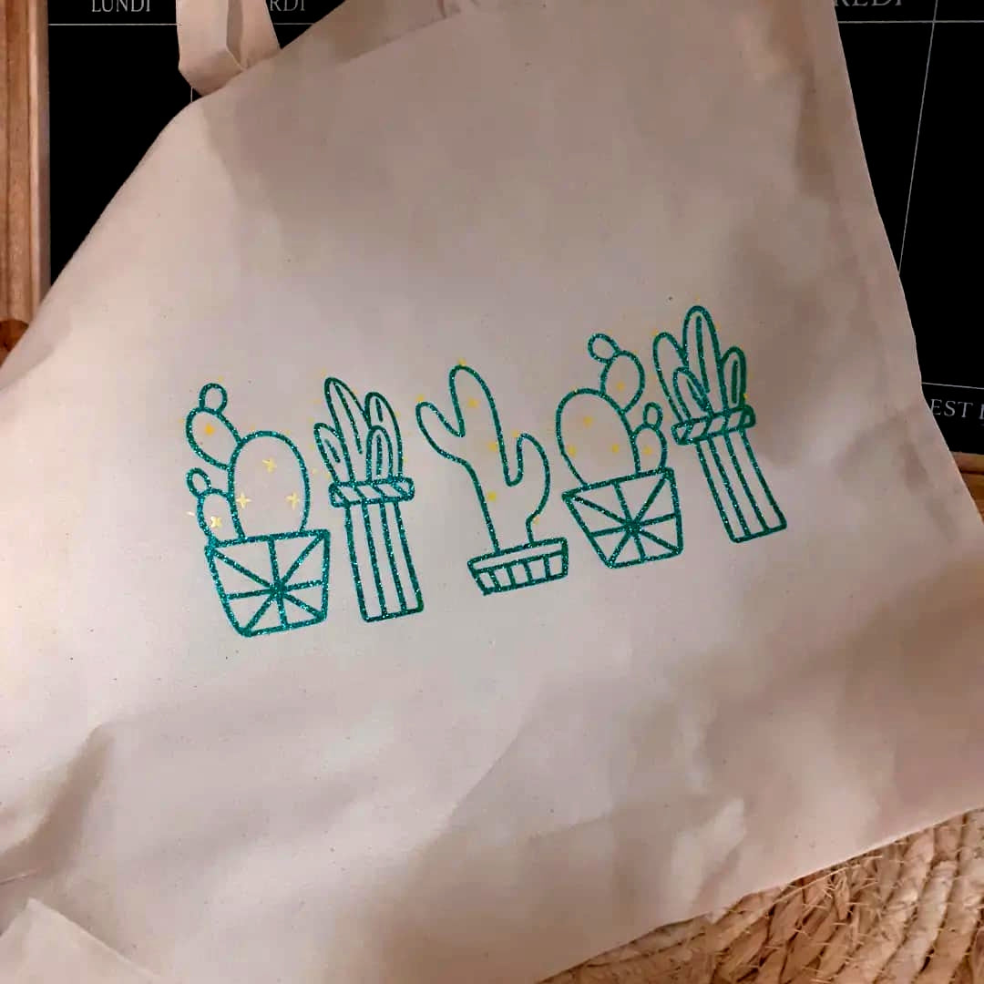 Tote bag, sac en coton "Cactus"