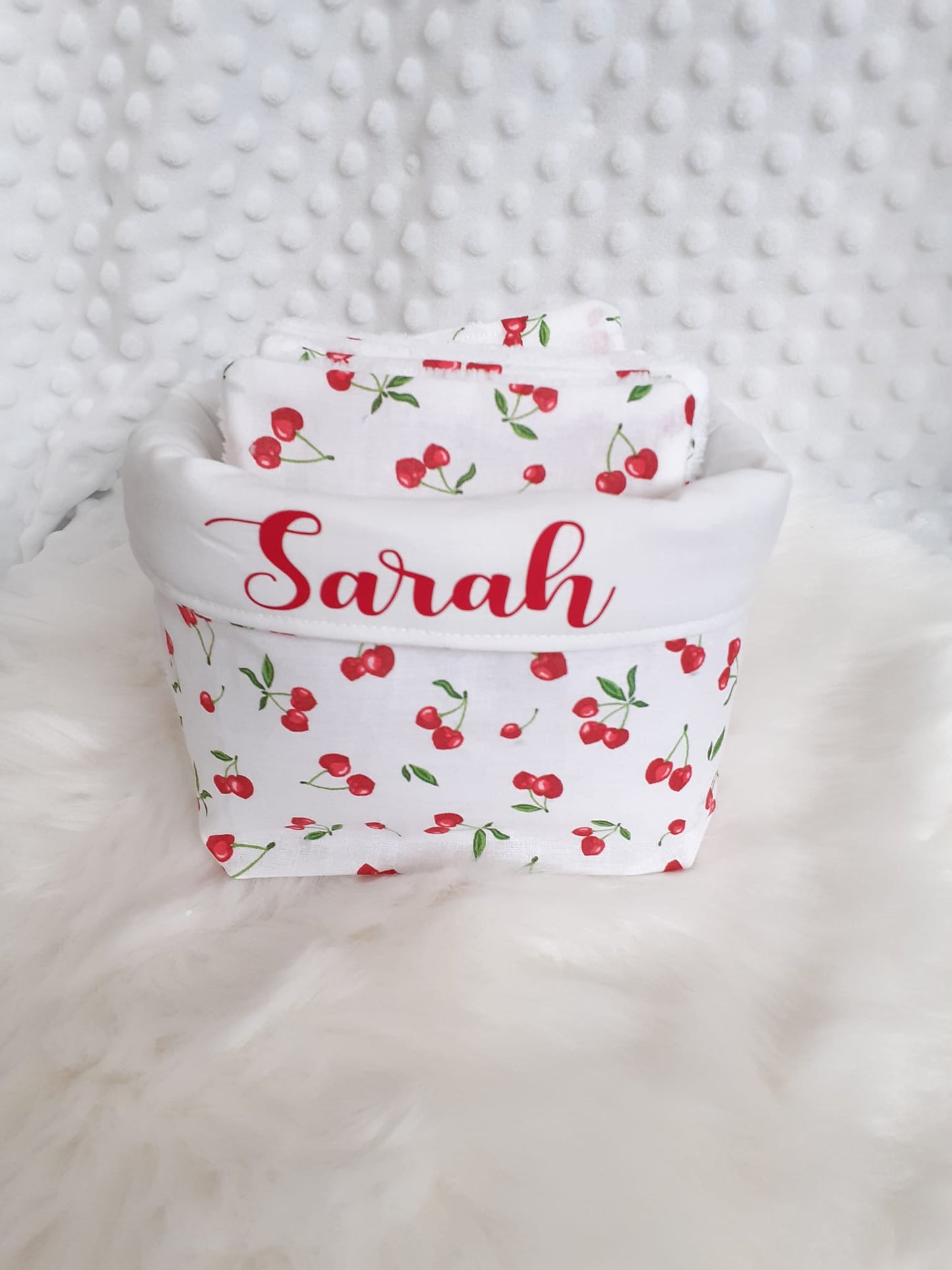 Basket for washcloths - Customizable