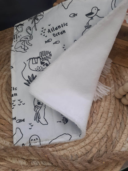 Serviette de table à colorier