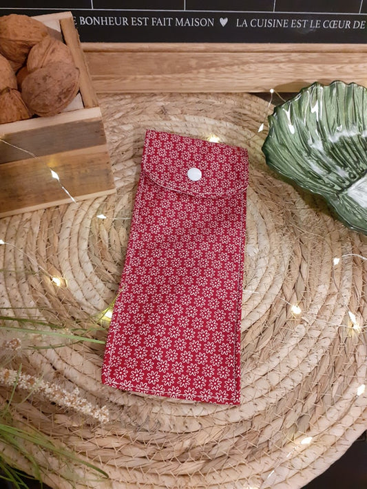 Floralie rouge - Etui pour brosse à dents