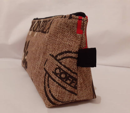 Trousse "Coffee" en toile de jute