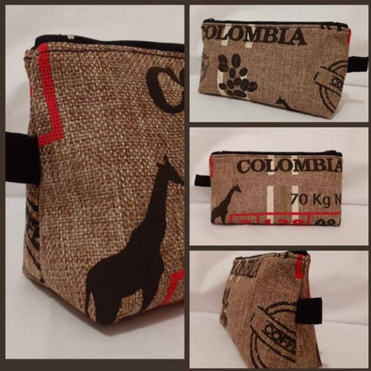 Trousse "Coffee" en toile de jute