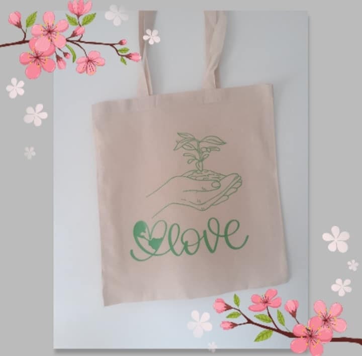 Tote bag, cotton bag "Love"