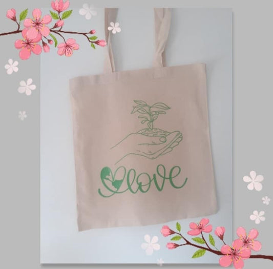 Tote bag, sac en coton "Love"