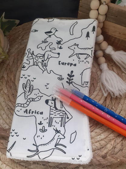 Coloring napkin