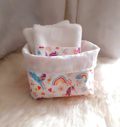 Basket for washcloths - Customizable