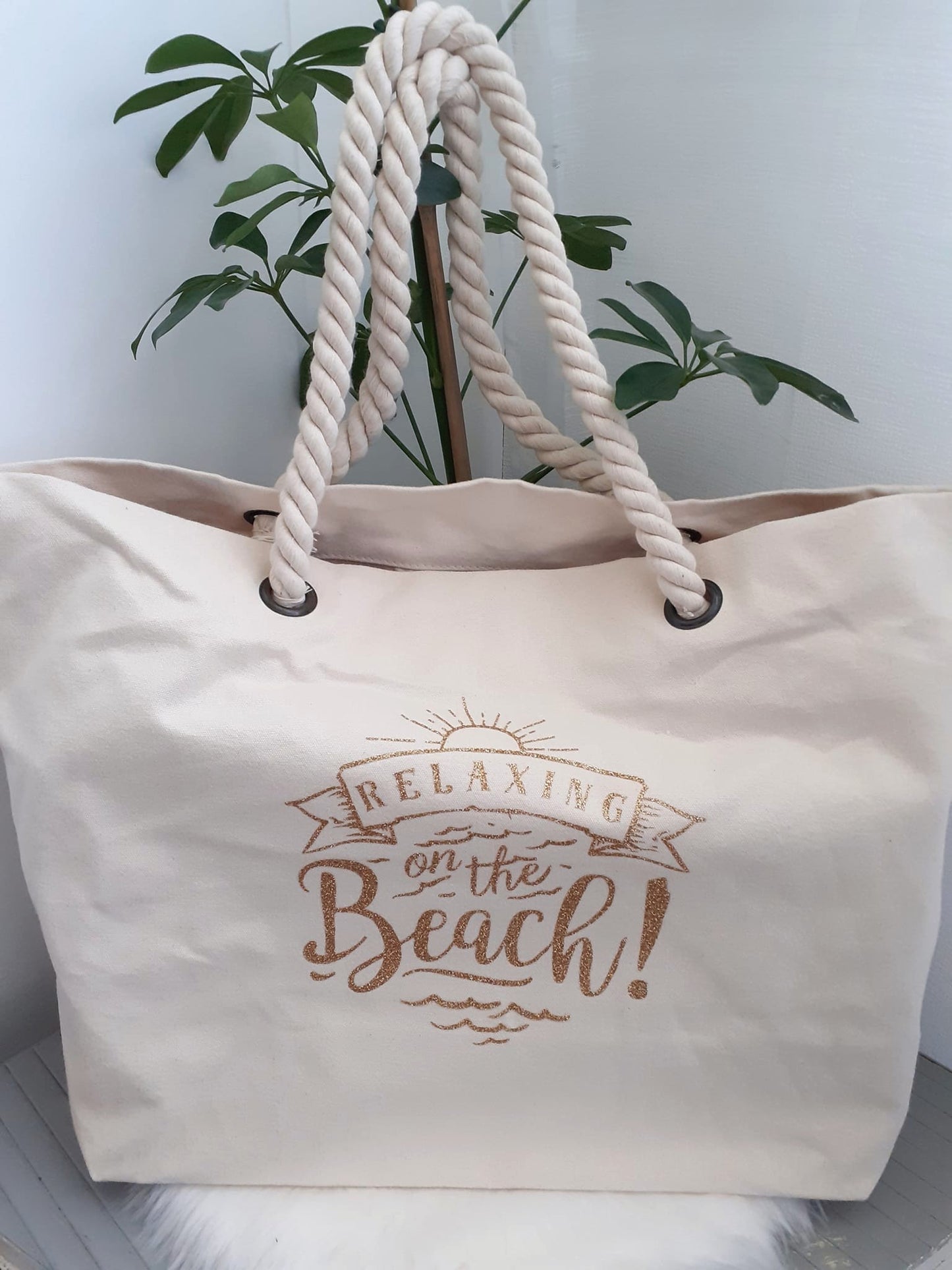 Sac de plage " Relaxing on the beach"