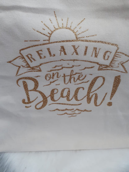 Sac de plage " Relaxing on the beach"