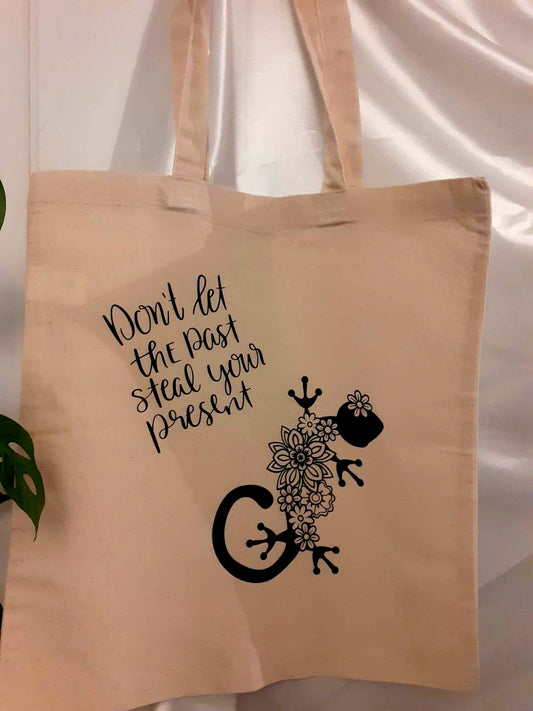 Tote bag, cotton bag "Don't let the past"